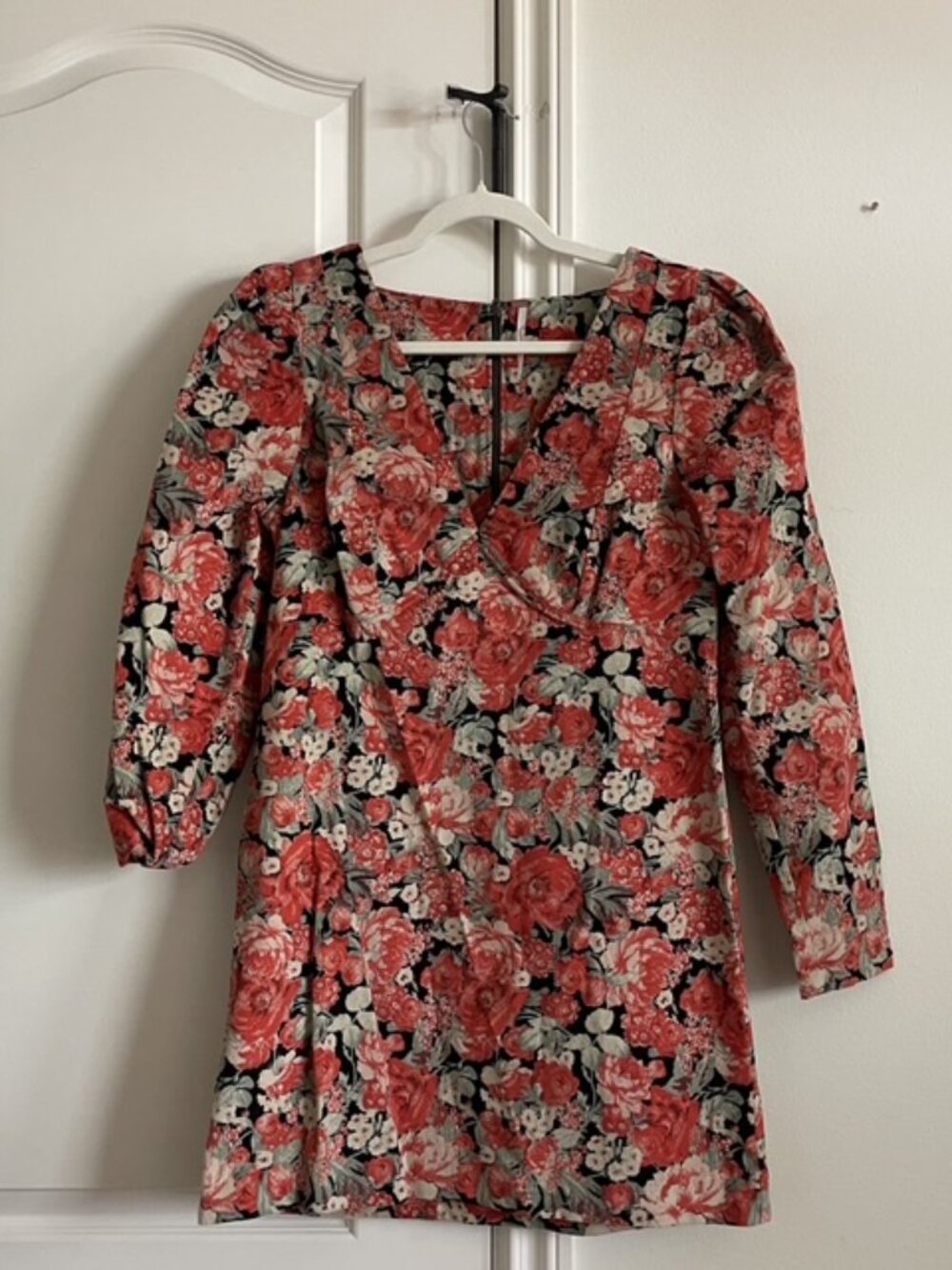 Free People / Kapowski Corduroy Long Puff Sleeve Dress / Size 8 / NWOT